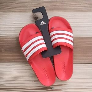 adidas Adilette Shower Post Swim Slides Sandals red size 12